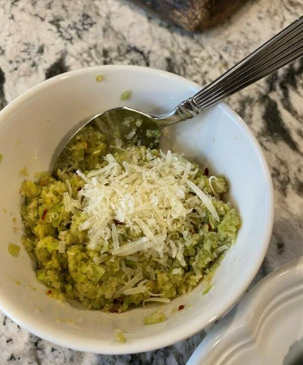 Side Dish Savvy—Broccoli “Rice” with Garlic, Lemon and Chile Pepper